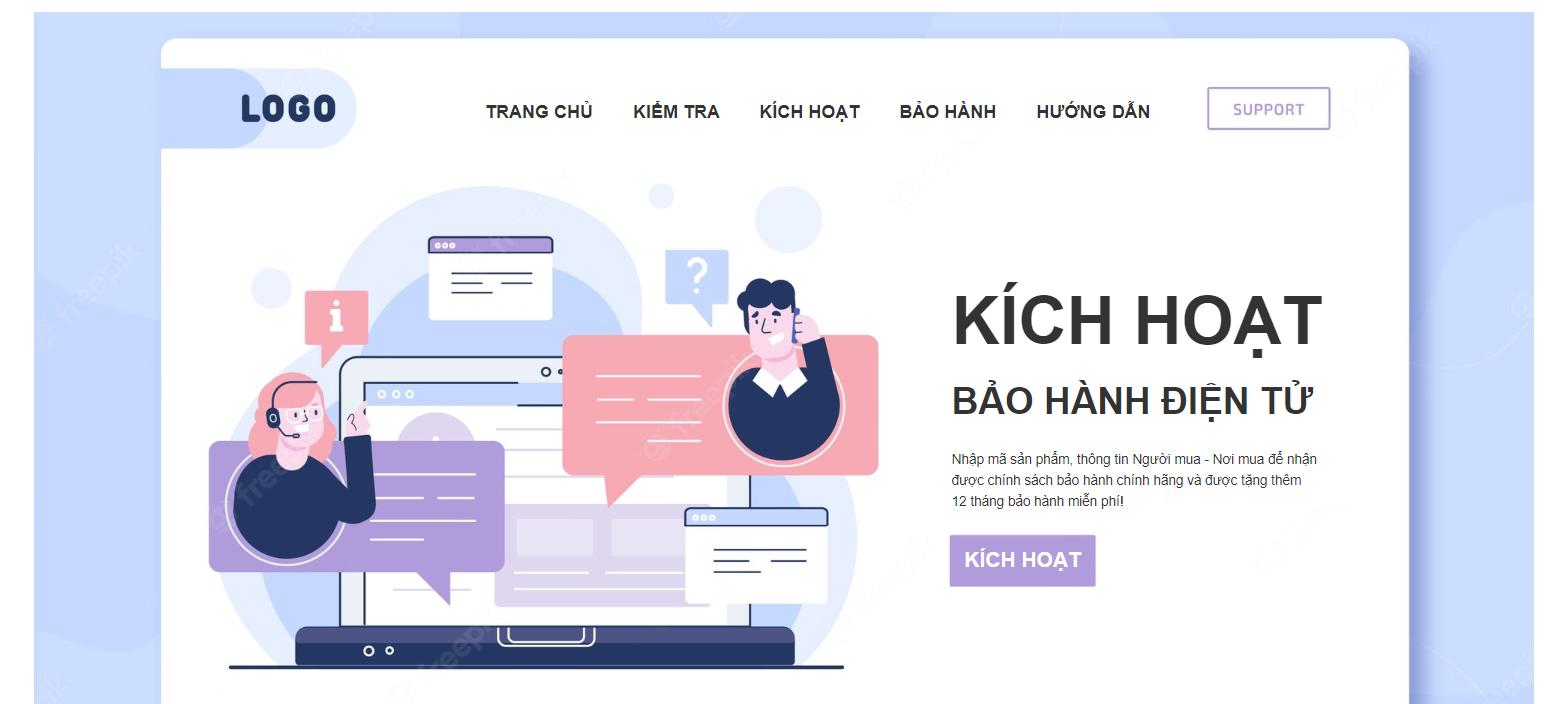 bao hanh dien tu bang website